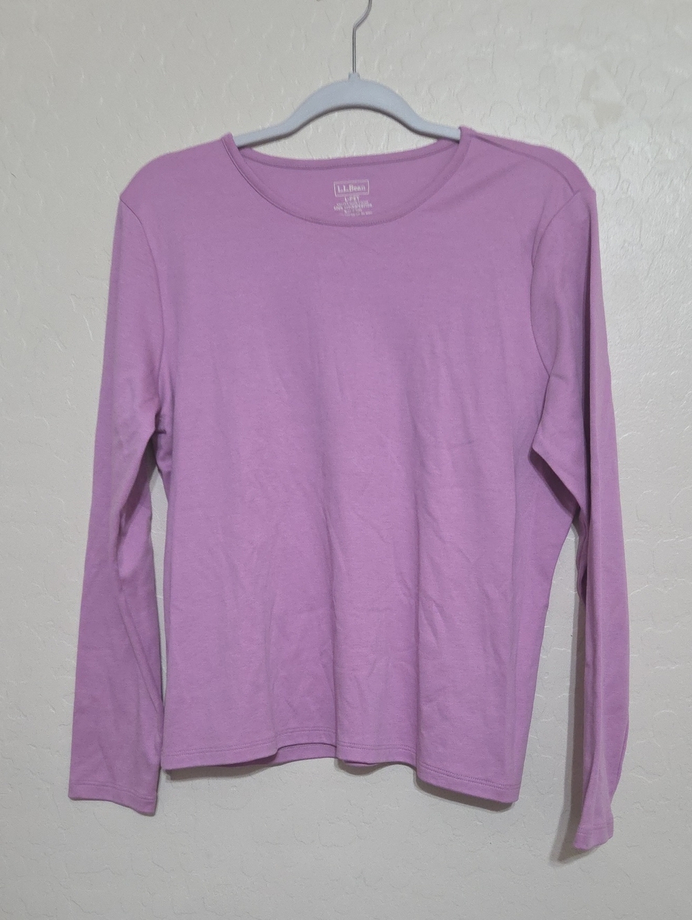 L.L. Bean Women's Long-Sleeve Crewneck Tee in Light Purple